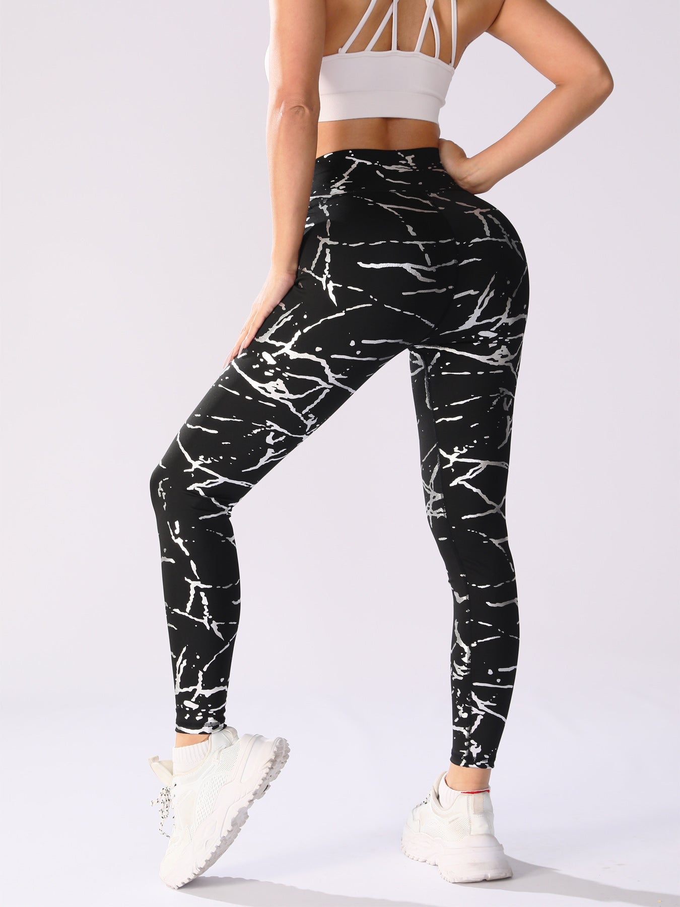 Bronzing Yoga Hosen Damen Hochtailliertes Beinlänge mit Hüftaufbau Sonnenschutz Kompression Passform Tummy Control für Sommer Herbst Winter und Frühling