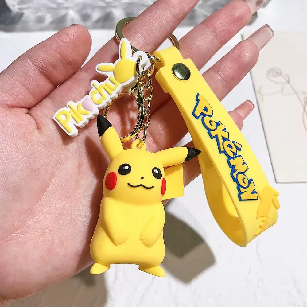 Pokemon Schlüsselanhänger Pikachu Anime Actionfigur Spielzeug Kawaii Cartoon Mode Charmander Psyduck Puppe Schlüsselanhänger Auto Tasche Anhänger Kindergeschenk
