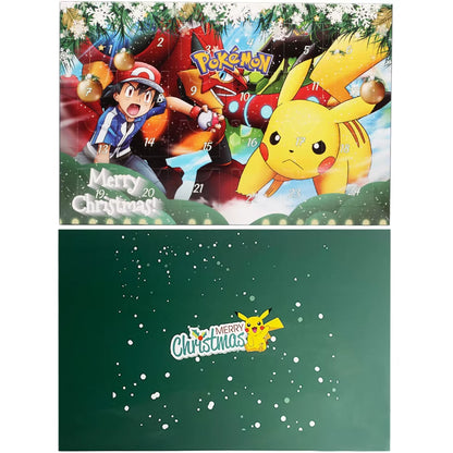 Pokemon Weihnachten Adventskalender Box 24Pcs Kawaii Pikachu Anime Figuren Kinder Spielzeug für Jungen Mädchen Weihnachtsgeschenke