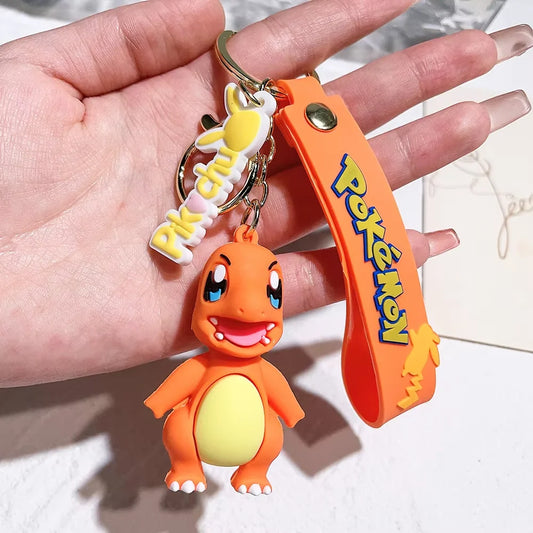 Pokemon Schlüsselanhänger Pikachu Anime Actionfigur Spielzeug Kawaii Cartoon Mode Charmander Psyduck Puppe Schlüsselanhänger Auto Tasche Anhänger Kindergeschenk