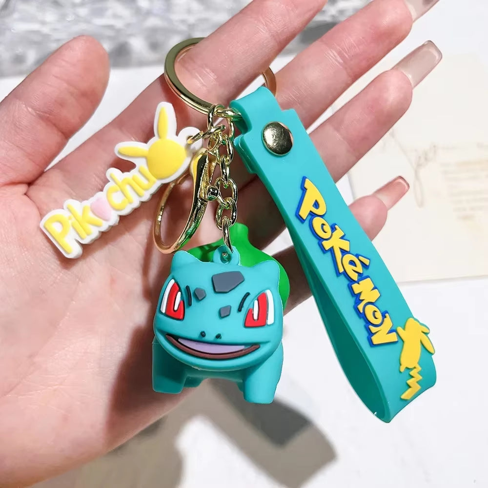 Pokemon Schlüsselanhänger Pikachu Anime Actionfigur Spielzeug Kawaii Cartoon Mode Charmander Psyduck Puppe Schlüsselanhänger Auto Tasche Anhänger Kindergeschenk
