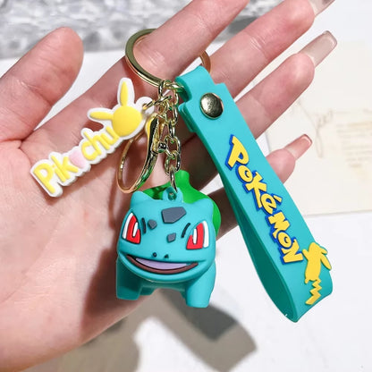 Pokemon Schlüsselanhänger Pikachu Anime Actionfigur Spielzeug Kawaii Cartoon Mode Charmander Psyduck Puppe Schlüsselanhänger Auto Tasche Anhänger Kindergeschenk