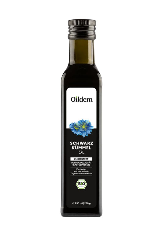 Bio Schwarzkümmelöl, Ungefiltert, 250Ml, Kaltgepresst - 100% Rein - Besteht Nur Aus Der Echten Nigella Sativa (250Ml (1Er Pack))