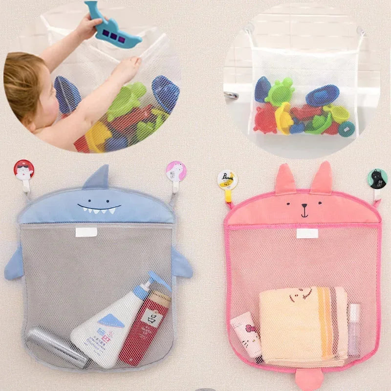 Baby-Badezimmer-Netztasche für Badespielzeug, Tasche, Kinderkorb für Spielzeug, Netz, Cartoon-Tierformen, wasserdichtes Tuch, Sandspielzeug, Strandaufbewahrung