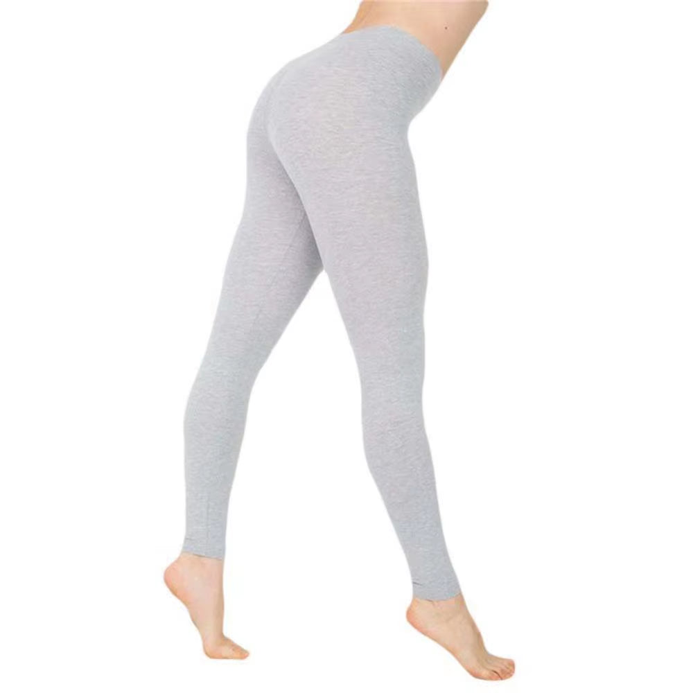 Sport Leggings Women Solid Color Stretchy High Waist Slim Tights Leggings Pencil Pants Trousers