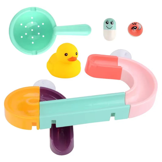 Baby DIY Montage Track Slide Saugnapf Spielzeug Badewanne Spielzeug Baby Badezimmer Badewanne Dusche Spielzeug Set Ente Wasser Spielzeug für Kinder