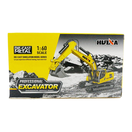 HUINA 1:60 Diecast Metal Model Dump Truck Excavator Wheel Loader Road Roller Construction Vehicle Toy Gift Truck for Children