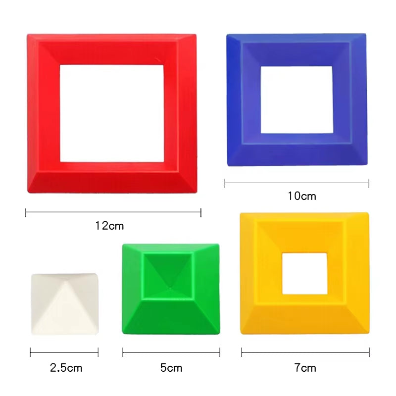 Pyramide Diamant Blöcke Kinder Spielzeug Rhombus Bausteine ​​Set 3D Raum Konstruktion Spiel Imagination Training Pädagogisches Spielzeug