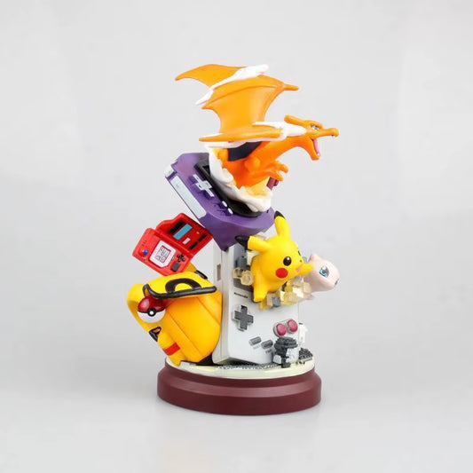 20Cm Pokemon Pikachu Anime Figure Pikachu Game Machine Model Gameboy Pika Mew Charizard Doll PVC Statue Ornament Decora Toy Gift