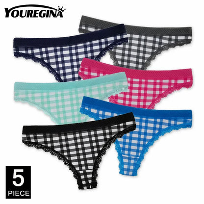 Ladies Cotton Thongs Panties Women Culottes Sexy G Strings Female Underwear Lingerie Comfort Soft Low Rise Tangas 5 pcs/lot