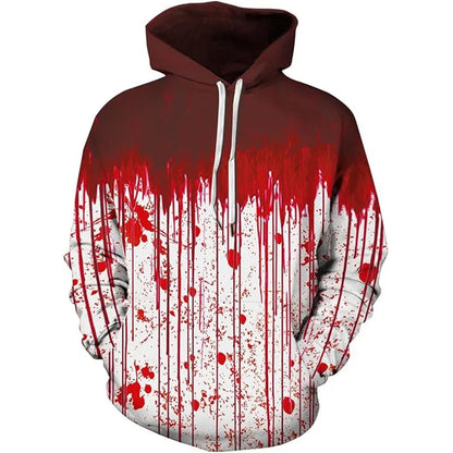 3D Print Halloween Hoodies For Men Women Terror Blood Graphic Sweatshirt Kid Oversized Pullover Hoodie Sudaderas Originales