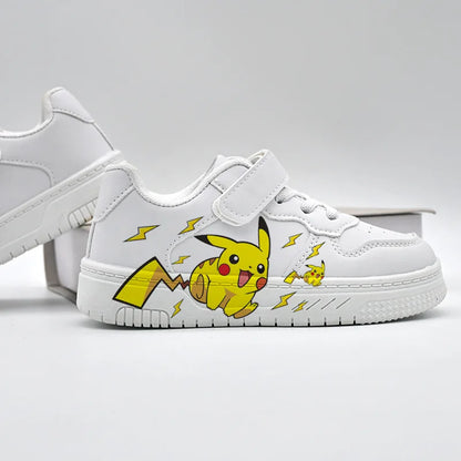 2025 Pikachu Cartoon Niedlich Unisex Weiße Turnschuhe Sprühfarbe Kinder Freizeitschuhe Grenzüberschreitender Heißer Verkauf