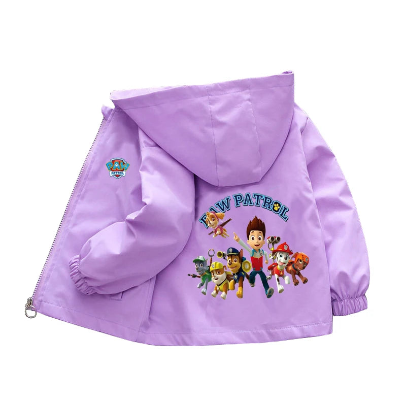 Autumn Children PAW Patrol Hoodie Jacket Coats Baby Girls Boys Cartoon Long Sleeved Zipper Windbreaker Kids Fashion Outerwear