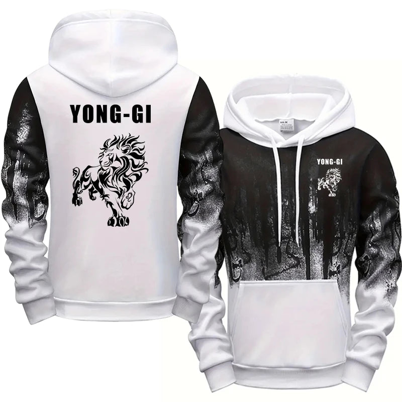 Autumn Winter Hoodies Fashion Comfortable Sports Men's Tracksuit Casual Daily Jogging Splash-ink Sweatshirts Top Mens Sweatpants