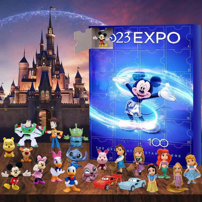 MINISO Advent Calendar Stitch Cartoon Doll Christmas Atmosphere Decorative Gifts New Year 24 Days Countdown Surprise Blind Box