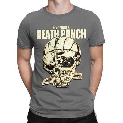 Men Women Five Finger Death Punch metal rock band  T Shirt 100% Cotton New Arrival Tee Shirts  Top Clothing
