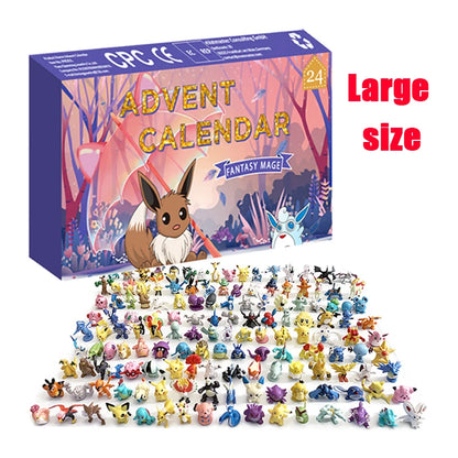 Pokemon Eevee Advent Calendar Gifts Box Cartoon Anime Elf Toy Pikachu Children's Christmas Toys Gifts Countdown Descent Gift Box