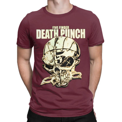 Men Women Five Finger Death Punch metal rock band  T Shirt 100% Cotton New Arrival Tee Shirts  Top Clothing