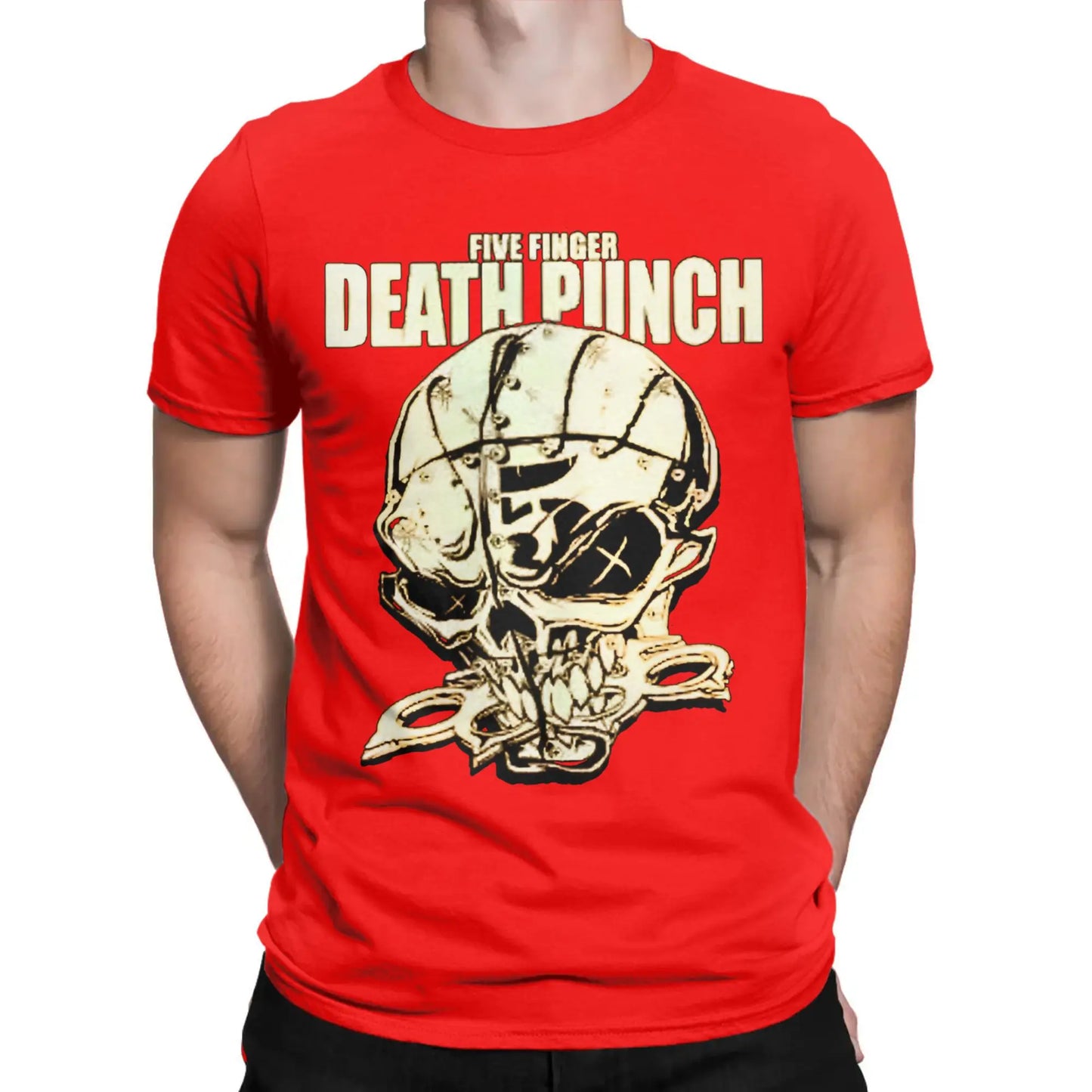 Men Women Five Finger Death Punch metal rock band  T Shirt 100% Cotton New Arrival Tee Shirts  Top Clothing