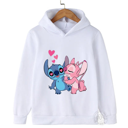 New Children's Cartoon Print Stitch Kawaii Fashion Comfortable Sweater outdoor Sports Casual Shirt Multi color girl sweatshirt