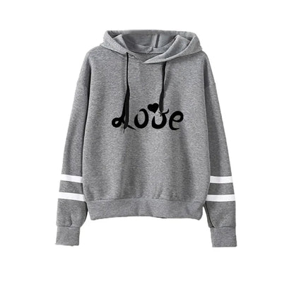 Love Print Hoodie Jogger Set Autumn Winter Casual Sport Outfit 2025 Hot Sale Womens Tracksuit Hooded Sweatshirt Black Sweatpants