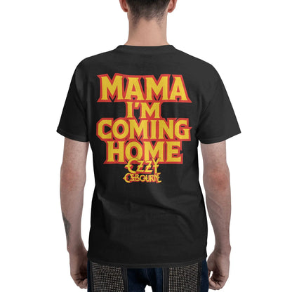 Ozzys Osbournes T Shirts Men Pure Cotton Awesome T-Shirts Round Neck Mama I'm Coming Home T Shirt Short Sleeve Tops New Arrival