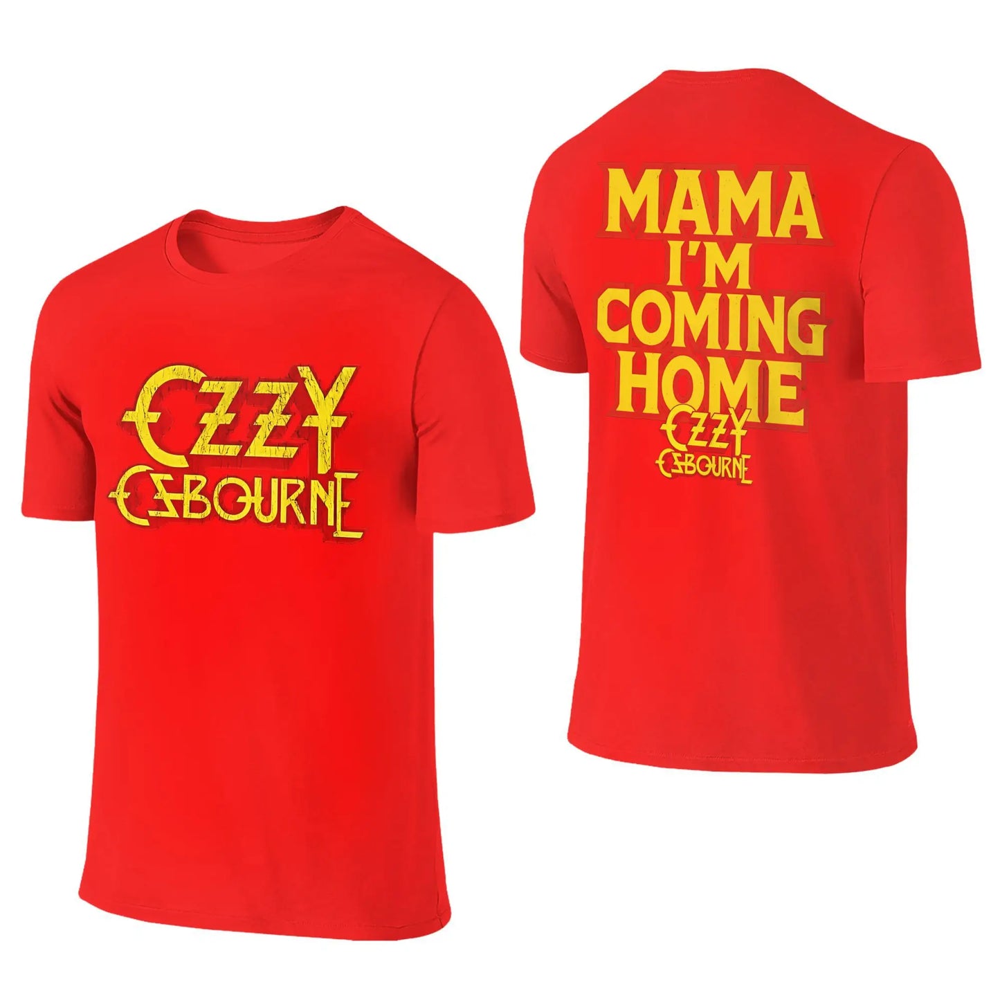 Ozzys Osbournes T Shirts Men Pure Cotton Awesome T-Shirts Round Neck Mama I'm Coming Home T Shirt Short Sleeve Tops New Arrival