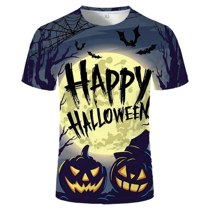 2024 Summer New Halloween Graphic T-shirts New Arrival Trendy Party Style T shirt Casual Stylish Trendy Unisex Funny Tops