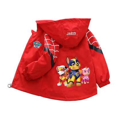 Autumn Children PAW Patrol Hoodie Jacket Coats Baby Girls Boys Cartoon Long Sleeved Zipper Windbreaker Kids Fashion Outerwear