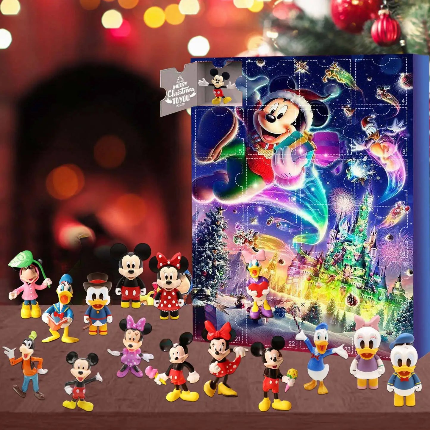 2025 Christmas Advent Calendar Blind Box, Disney "Lilo And Stitch" Mickey Minnie Cartoon Children'S Gifts 24 Random Dolls