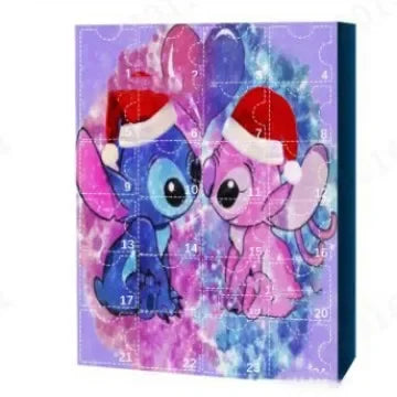 MINISO Advent Calendar Stitch Cartoon Doll Christmas Atmosphere Decorative Gifts New Year 24 Days Countdown Surprise Blind Box