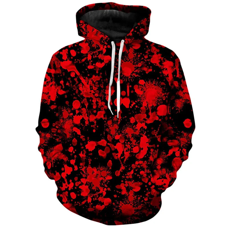 3D Print Halloween Hoodies For Men Women Terror Blood Graphic Sweatshirt Kid Oversized Pullover Hoodie Sudaderas Originales