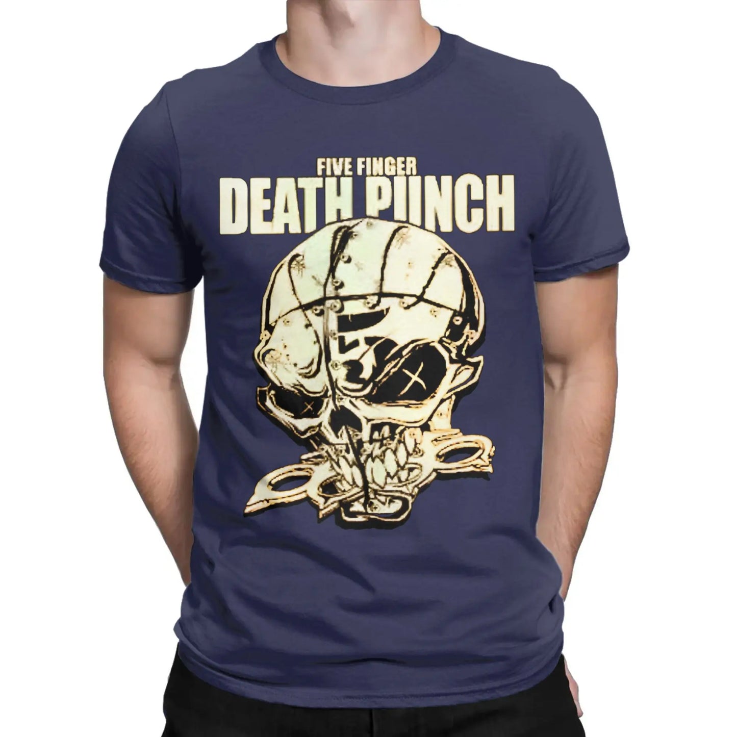 Men Women Five Finger Death Punch metal rock band  T Shirt 100% Cotton New Arrival Tee Shirts  Top Clothing