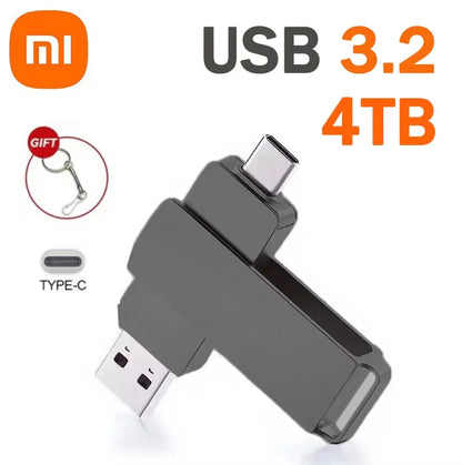 Xiaomi 16TB Flash Drive USB 3.2 High Speed Waterproof USB Transfer Type-c 2-In-1 8TB 16TB OTG Pendrive Flash Disk For Computer