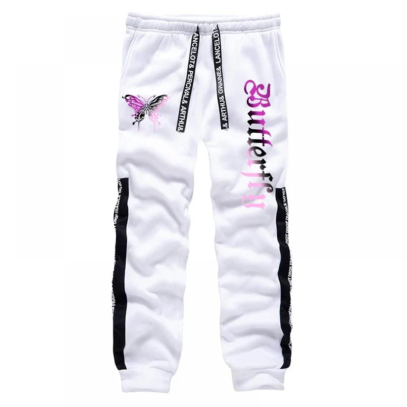 Girls Urban Fashion Loose Coat Butterfly Letter Print Hoodie for Woman High Grade Y2K Korean Style Hooded Long Sleeve Sweatshirt