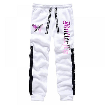 Girls Urban Fashion Loose Coat Butterfly Letter Print Hoodie for Woman High Grade Y2K Korean Style Hooded Long Sleeve Sweatshirt