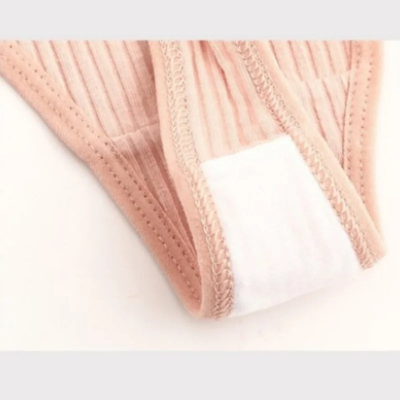 10Pcs/Set Cotton Underwear Women's Sexy Low-Waist Thongs Girls Sports Panties Stretchy T Back Soft Breathable Lingerie