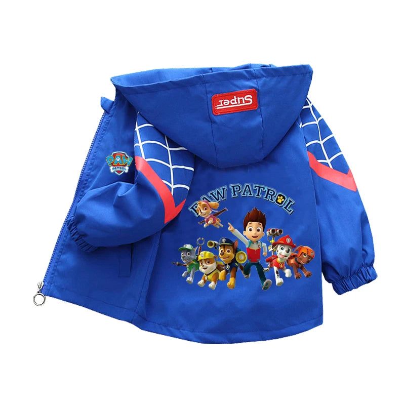 Autumn Children PAW Patrol Hoodie Jacket Coats Baby Girls Boys Cartoon Long Sleeved Zipper Windbreaker Kids Fashion Outerwear