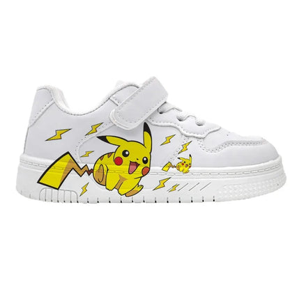 2025 Pikachu Cartoon Niedlich Unisex Weiße Turnschuhe Sprühfarbe Kinder Freizeitschuhe Grenzüberschreitender Heißer Verkauf