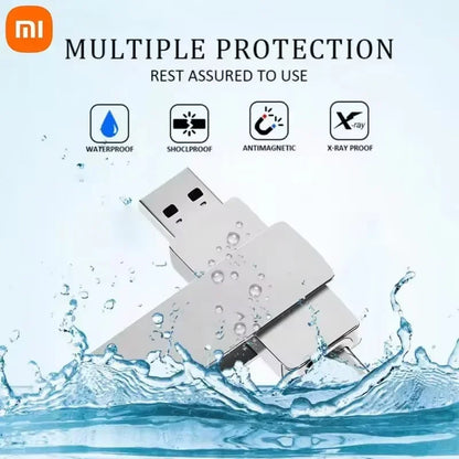 Xiaomi 16TB Flash Drive USB 3.2 High Speed Waterproof USB Transfer Type-c 2-In-1 8TB 16TB OTG Pendrive Flash Disk For Computer