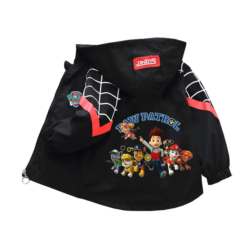 Autumn Children PAW Patrol Hoodie Jacket Coats Baby Girls Boys Cartoon Long Sleeved Zipper Windbreaker Kids Fashion Outerwear