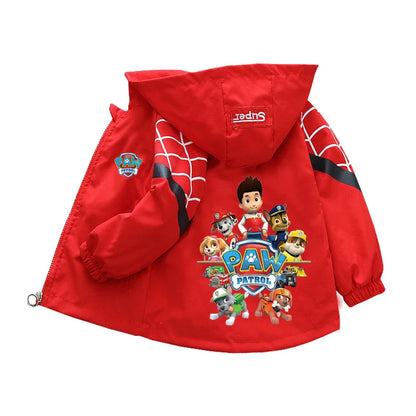 Autumn Children PAW Patrol Hoodie Jacket Coats Baby Girls Boys Cartoon Long Sleeved Zipper Windbreaker Kids Fashion Outerwear