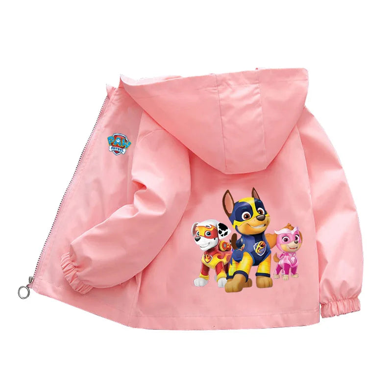 Autumn Children PAW Patrol Hoodie Jacket Coats Baby Girls Boys Cartoon Long Sleeved Zipper Windbreaker Kids Fashion Outerwear