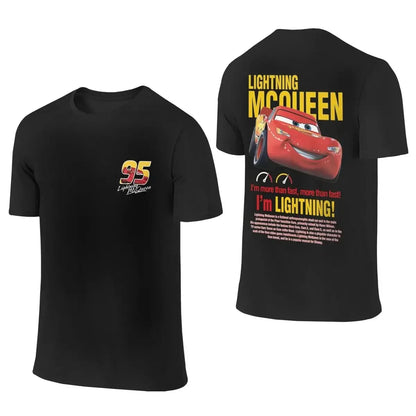 Disney Pixar Movie Cars T-shirt Couple Mens Womens Lightning Mcqueen Sally Oversized Y2k T-shirts Double-sided Printed Clothing