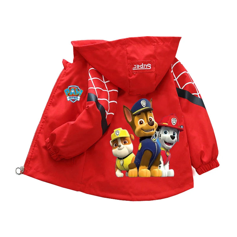 Autumn Children PAW Patrol Hoodie Jacket Coats Baby Girls Boys Cartoon Long Sleeved Zipper Windbreaker Kids Fashion Outerwear