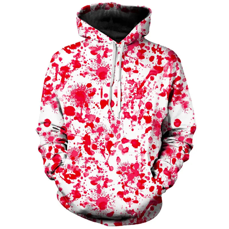 3D Print Halloween Hoodies For Men Women Terror Blood Graphic Sweatshirt Kid Oversized Pullover Hoodie Sudaderas Originales