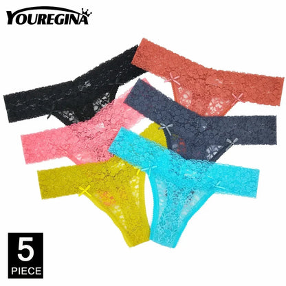 Ladies Cotton Thongs Panties Women Culottes Sexy G Strings Female Underwear Lingerie Comfort Soft Low Rise Tangas 5 pcs/lot
