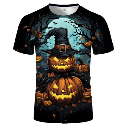 2024 Summer New Halloween Graphic T-shirts New Arrival Trendy Party Style T shirt Casual Stylish Trendy Unisex Funny Tops