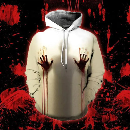 3D Print Halloween Hoodies For Men Women Terror Blood Graphic Sweatshirt Kid Oversized Pullover Hoodie Sudaderas Originales