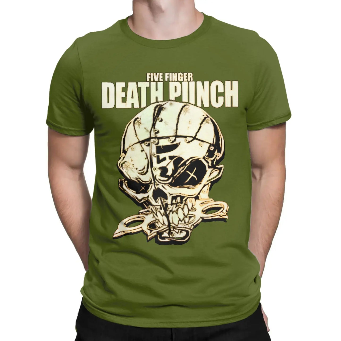 Men Women Five Finger Death Punch metal rock band  T Shirt 100% Cotton New Arrival Tee Shirts  Top Clothing